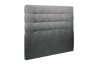 Tête de lit 180 cm Capitonnée - Tissu Toile Natté Gris Anthracite