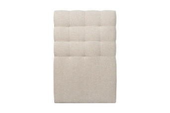 Tête de lit 90 cm Capitonnée - Tissu Bouclette Beige Clair