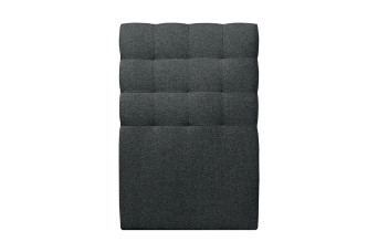 Tête de lit 90 cm Capitonnée - Tissu Bouclette Noir