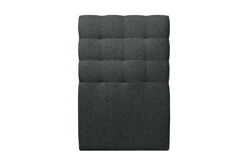 Tête de lit 90 cm Capitonnée - Tissu Bouclette Noir