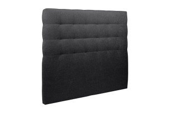 Tête de lit 160 cm Capitonnée - Tissu Toile Natté Noir
